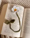 Marque-page Marguerite en crochet