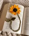 Marque-page Tournesol en crochet