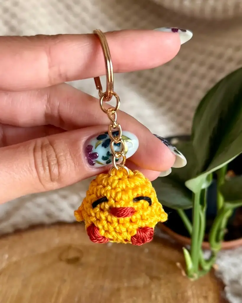 PACO - Porte-clés Poussin en crochet (Argenté)