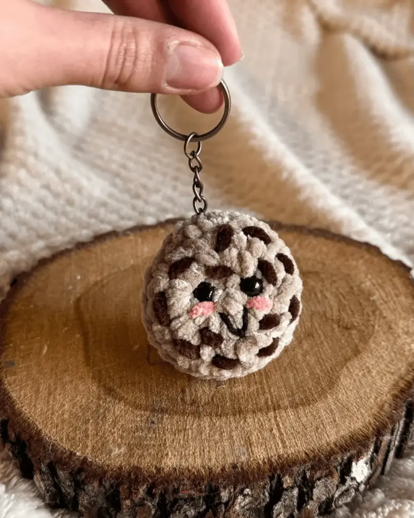 TONY - Porte-clés Cookie en crochet (Argenté)