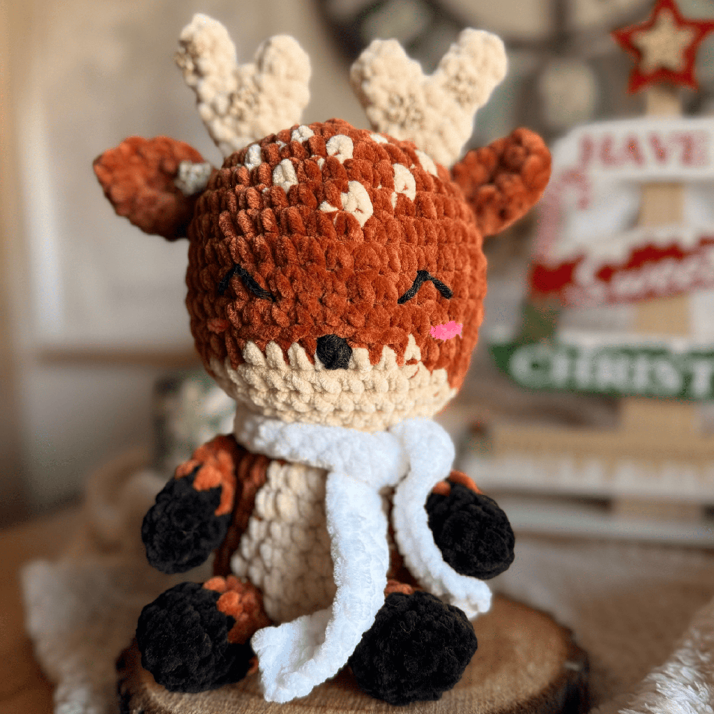 [C/LILI-NOEL] LILY - Peluche Biche de noël en crochet