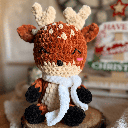 LILY - Peluche Biche de noël en crochet