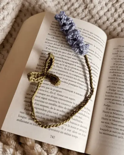 [C/MP-LAV] Marque-page Lavande en crochet